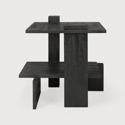 Teak Abstract Side Table