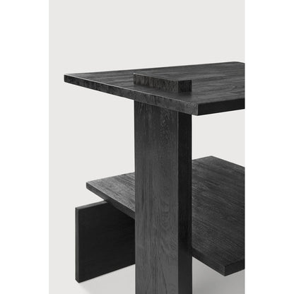 Teak Abstract Side Table