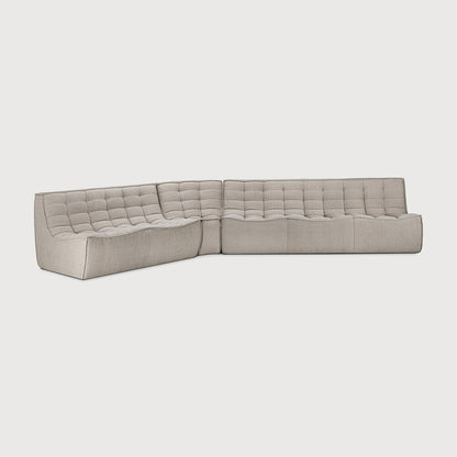 N701 45～ Round Corner Sofa - Ecru