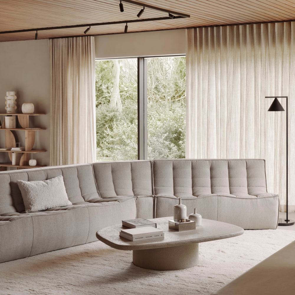 N701 45～ Round Corner Sofa - Ecru