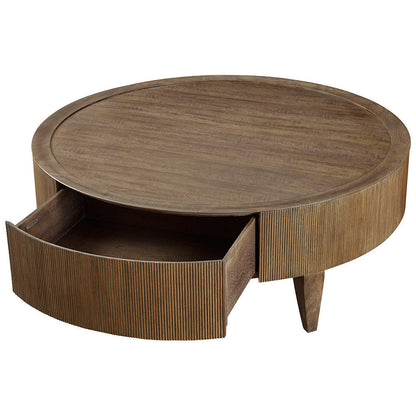 Reeded Round Cocktail Table