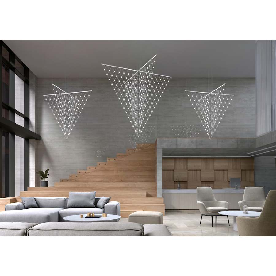 Sonneman Constellation Galaxy Matrix 2 Light 58" Wide LED Suspension Multi Light Pendant