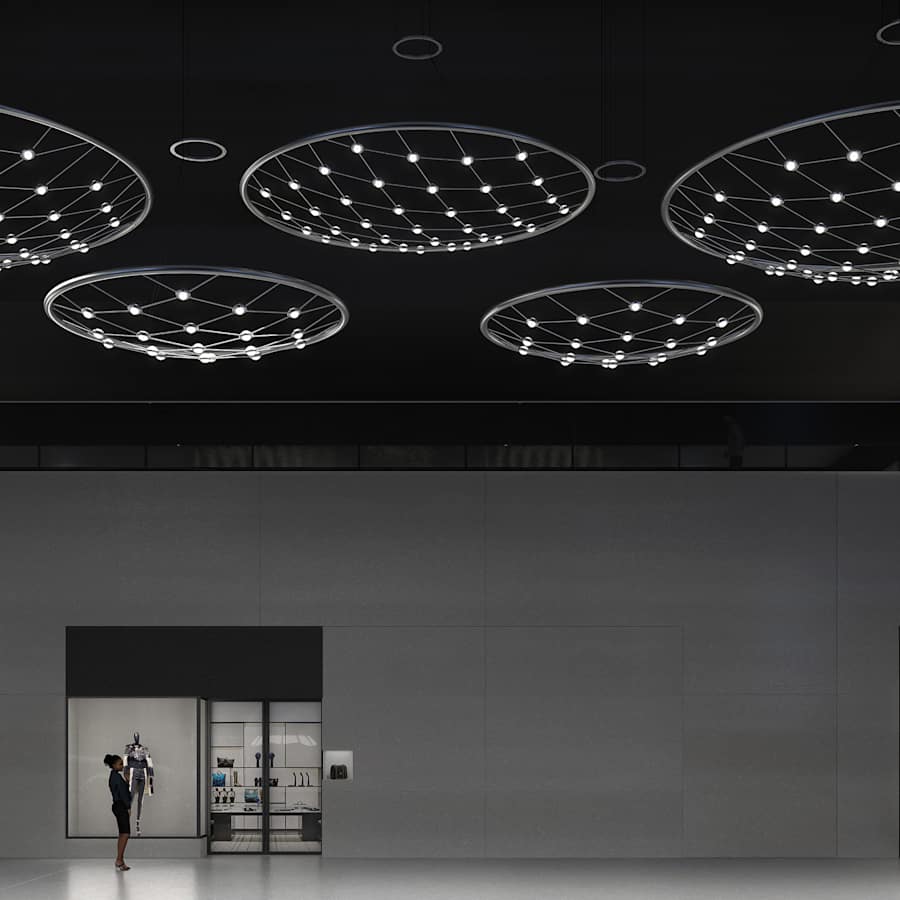 Sonneman Constellation Galaxy Matrix 49" Wide LED Suspension Multi Light Pendant