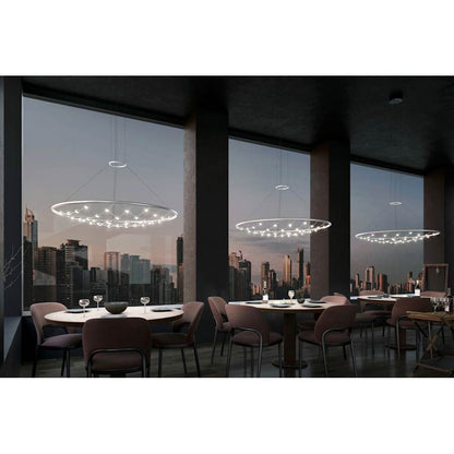 Sonneman Constellation Galaxy Matrix 61" Wide LED Suspension Multi Light Pendant