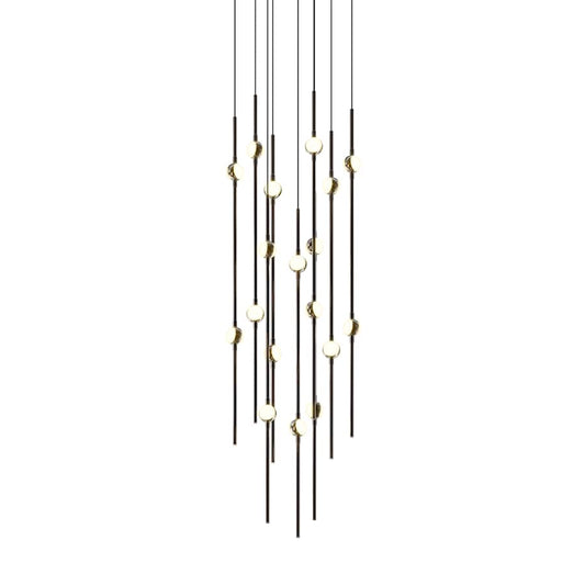 Sonneman Constellation 12" Wide LED Multi Light Pendant with White Optical Acrylic Shades and 120" Cable - 3000K