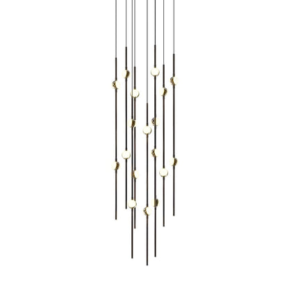 Sonneman Constellation 12" Wide LED Multi Light Pendant with White Optical Acrylic Shades and 120" Cable - 2200K