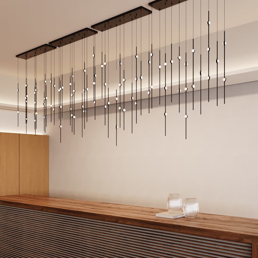 Sonneman Constellation 12" Wide LED Multi Light Pendant with White Optical Acrylic Shades and 120" Cable - 2700K