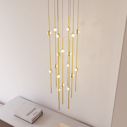 Sonneman Constellation 12" Wide LED Multi Light Pendant with White Optical Acrylic Shades and 120" Cable - 2700K