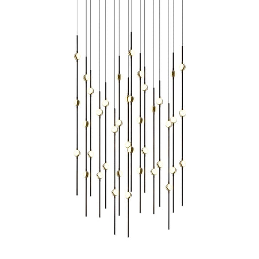 Sonneman Constellation 22" Wide LED Multi Light Pendant with White Optical Acrylic Shades and 120" Cable - 3000K