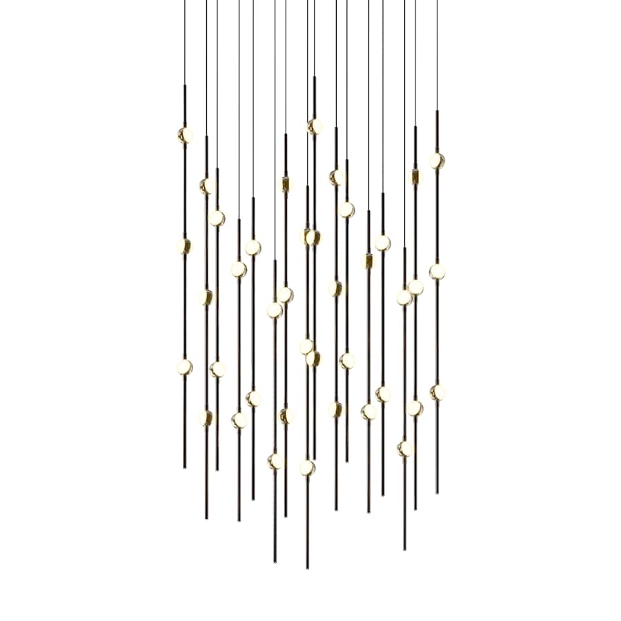 Sonneman Constellation 22" Wide LED Multi Light Pendant with White Optical Acrylic Shades and 120" Cable - 2200K
