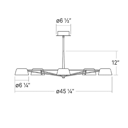 Sonneman Ray 45" Wide LED Round Chandelier