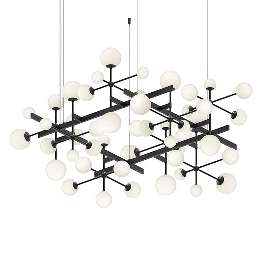 Sonneman Nebula 48 Light 61" Wide LED Abstract Chandelier
