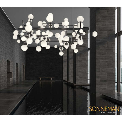 Sonneman Nebula 31 Light 80" Wide LED Abstract Chandelier