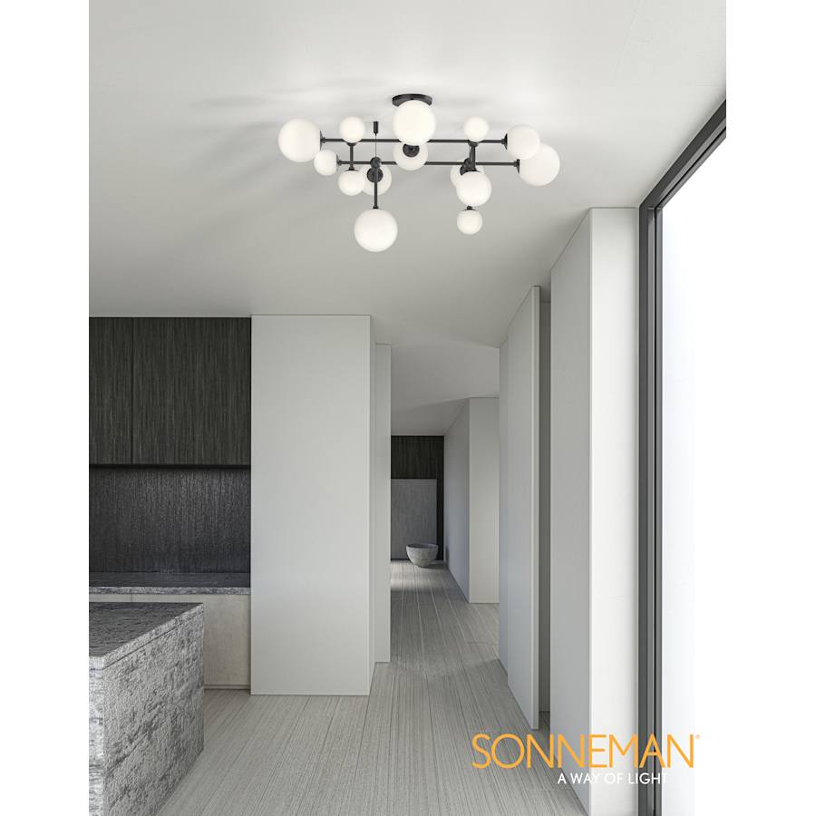 Sonneman Sabon 15 Light 36" Wide LED Semi-Flush Ceiling Fixture
