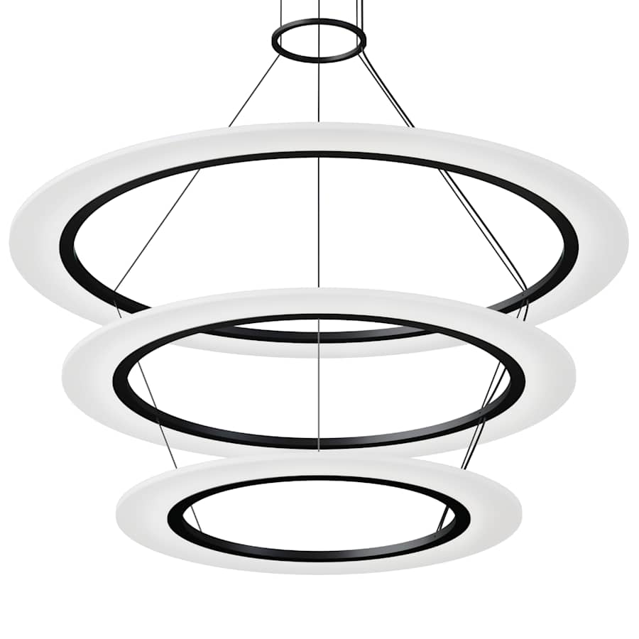Sonneman Arctic Rings 3 Light 37" Wide LED Ring Chandelier