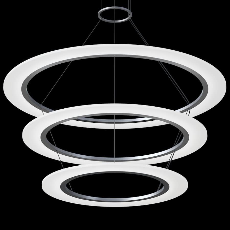 Sonneman Arctic Rings 3 Light 37" Wide LED Ring Chandelier