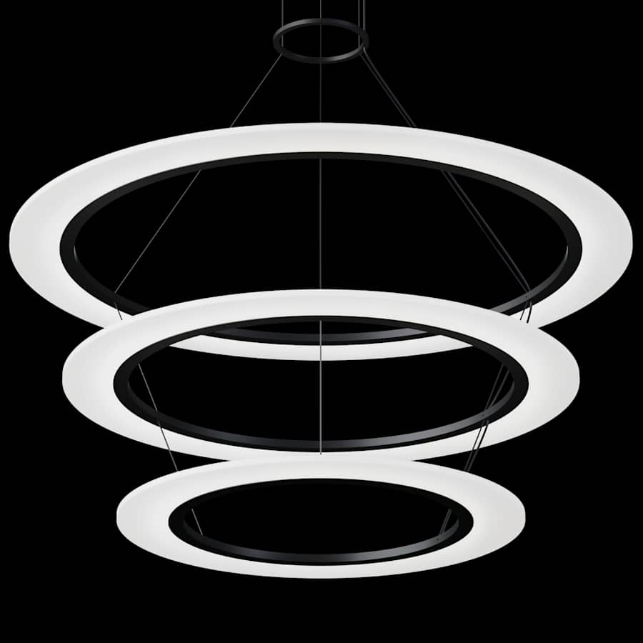 Sonneman Arctic Rings 3 Light 37" Wide LED Ring Chandelier