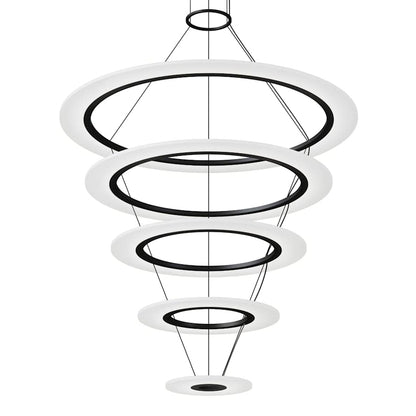 Sonneman Arctic Rings 5 Light 37" Wide LED Ring Chandelier