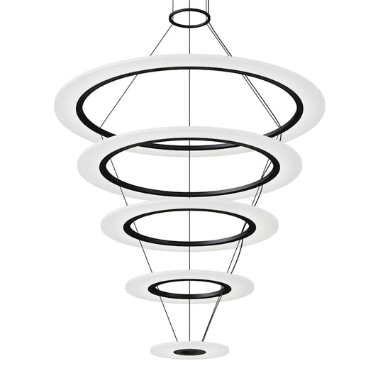 Sonneman Arctic Rings 5 Light 37" Wide LED Ring Chandelier
