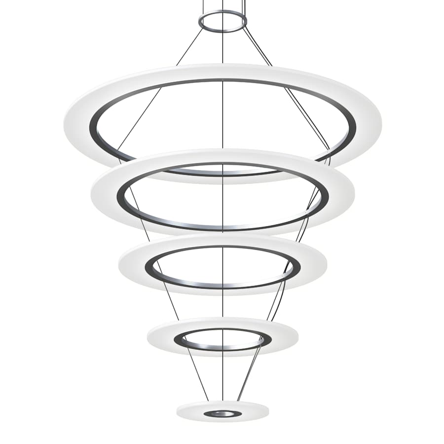 Sonneman Arctic Rings 5 Light 37" Wide LED Ring Chandelier