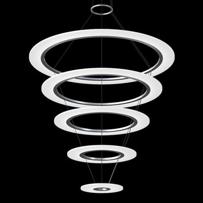 Sonneman Arctic Rings 5 Light 37" Wide LED Ring Chandelier