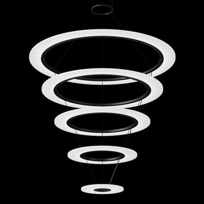 Sonneman Arctic Rings 5 Light 37" Wide LED Ring Chandelier