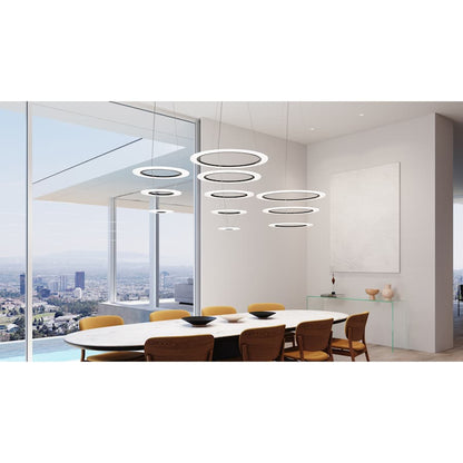 Sonneman Arctic Rings 5 Light 37" Wide LED Ring Chandelier