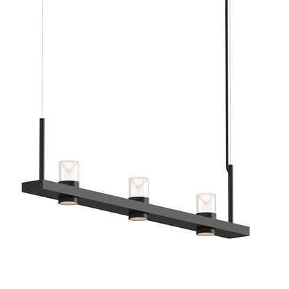 Sonneman Intervals 49" Wide Pillar Candle Linear Chandelier