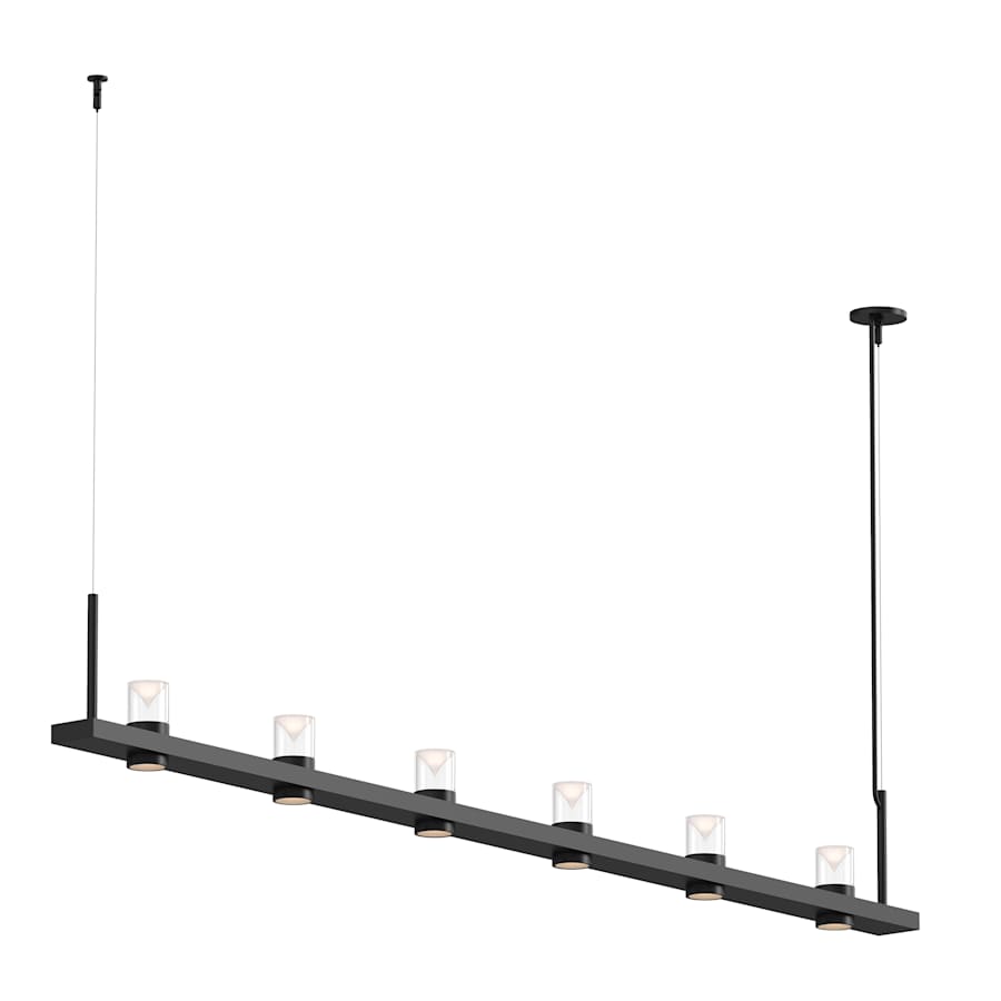 Sonneman Intervals 97" Wide Pillar Candle Linear Chandelier