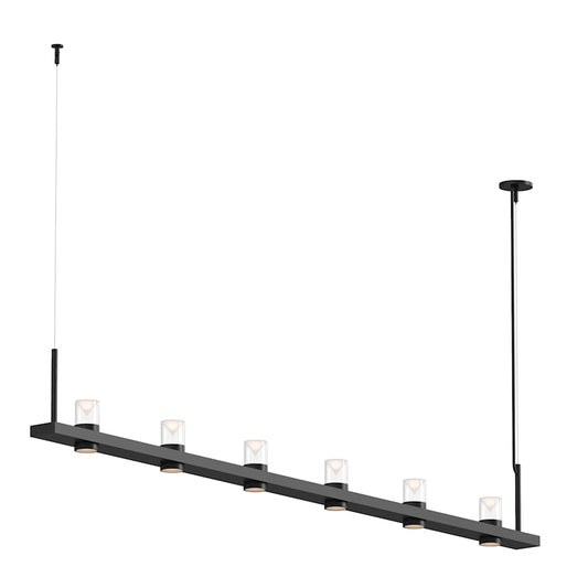 Sonneman Intervals 97" Wide Pillar Candle Linear Chandelier