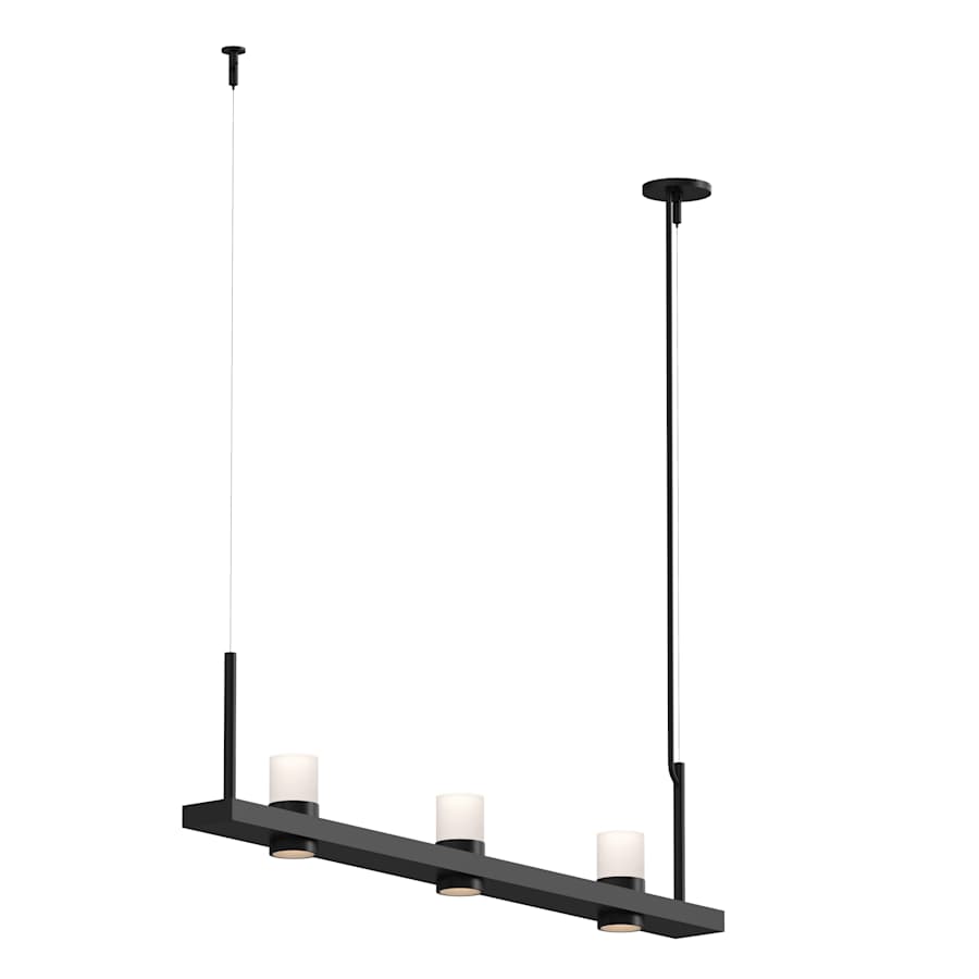 Sonneman Intervals 49" Wide Pillar Candle Linear Chandelier
