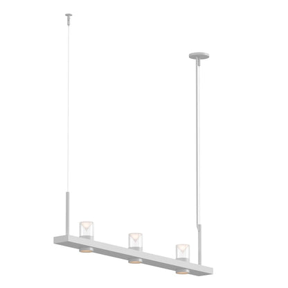 Sonneman Intervals 49" Wide Pillar Candle Linear Chandelier