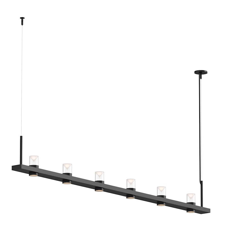 Sonneman Intervals 97" Wide Pillar Candle Linear Chandelier