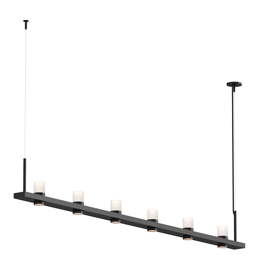 Sonneman Intervals 97" Wide Pillar Candle Linear Chandelier