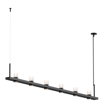 Sonneman Intervals 97" Wide Pillar Candle Linear Chandelier
