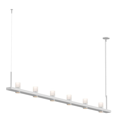 Sonneman Intervals 97" Wide Pillar Candle Linear Chandelier