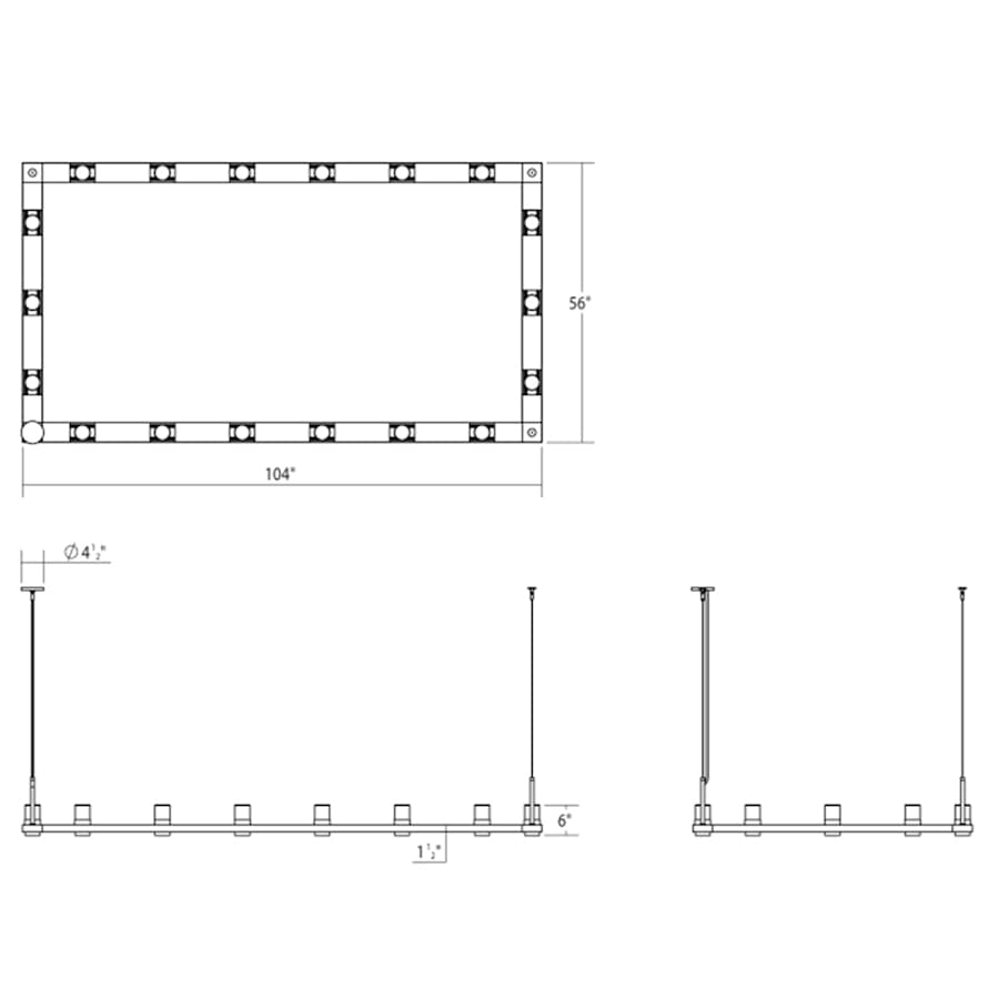 Sonneman Intervals 104" Wide Pillar Candle Chandelier