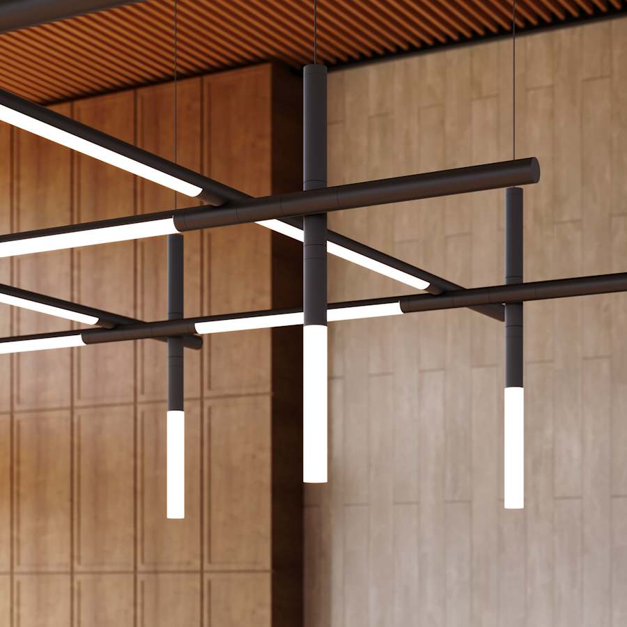 Sonneman Labyrinth 75" Wide LED Abstract Chandelier