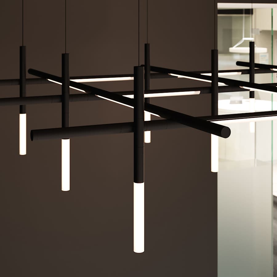 Sonneman Labyrinth 75" Wide LED Abstract Chandelier