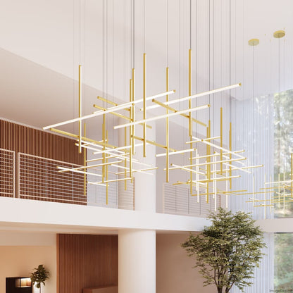 Sonneman Labyrinth 89" Wide LED Abstract Chandelier