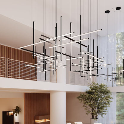 Sonneman Labyrinth 89" Wide LED Abstract Chandelier