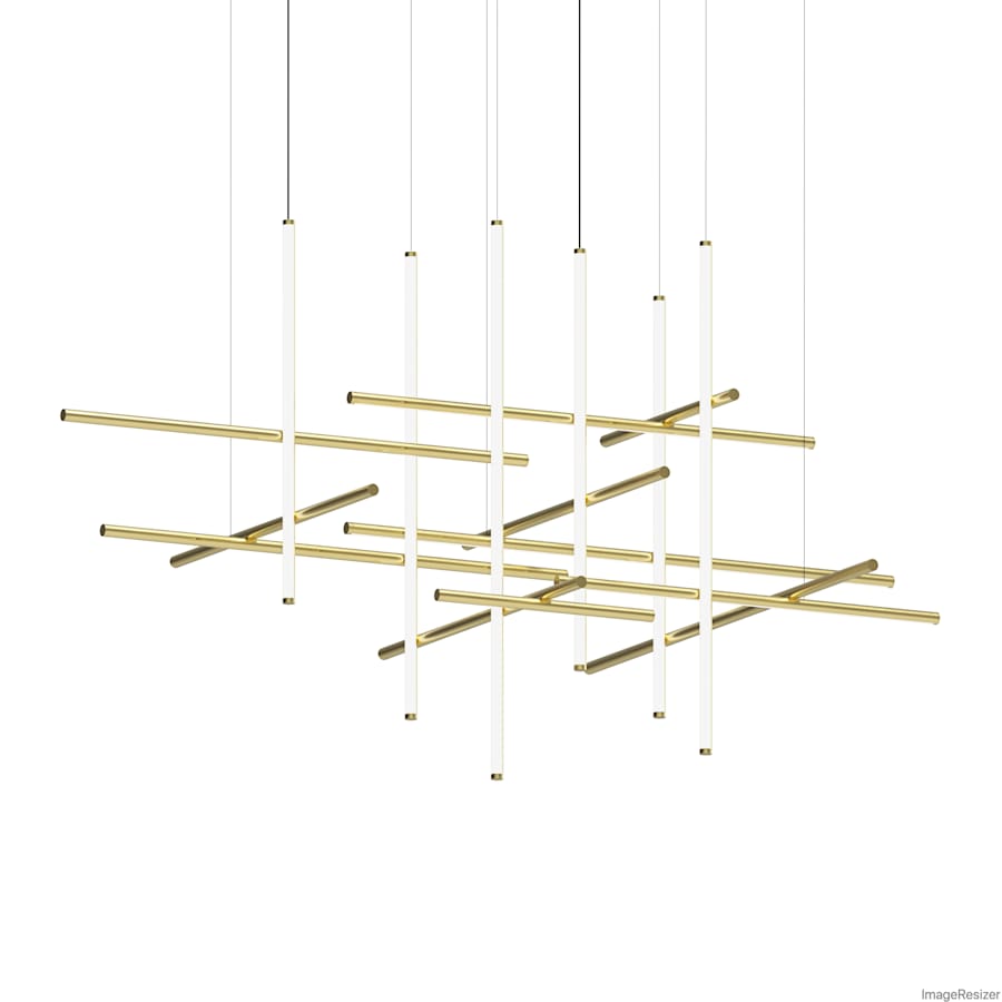 Sonneman Labyrinth 89" Wide LED Abstract Chandelier