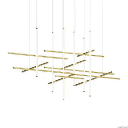 Sonneman Labyrinth 89" Wide LED Abstract Chandelier