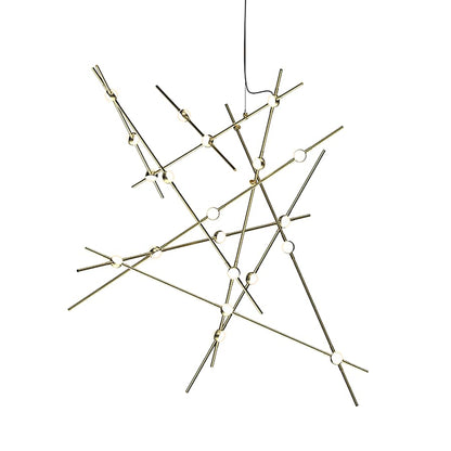 Sonneman Constellation Aquila Major 20 Light 37" Wide LED Abstract Pendant with White Acrylic Shades
