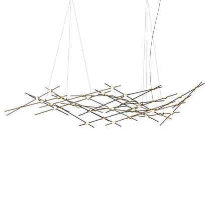 Sonneman Constellation 93" Wide Abstract Chandelier