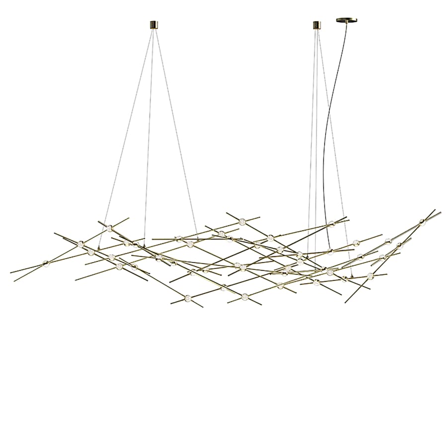 Sonneman Constellation Ursa Major 44 Light 93" Wide LED Abstract Chandelier with Clear Acrylic Shades