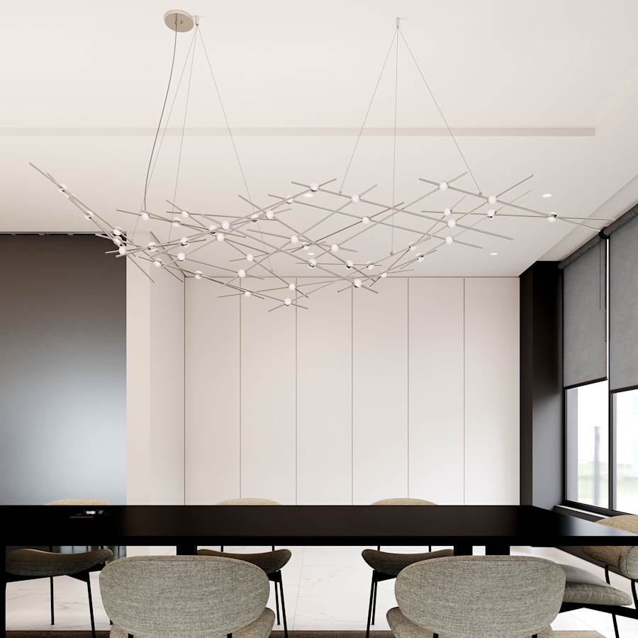 Sonneman Constellation Ursa Major 93" Wide Integrated LED Chandelier with Acrylic Shades