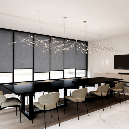 Sonneman Constellation Ursa Major 93" Wide Integrated LED Chandelier with Acrylic Shades