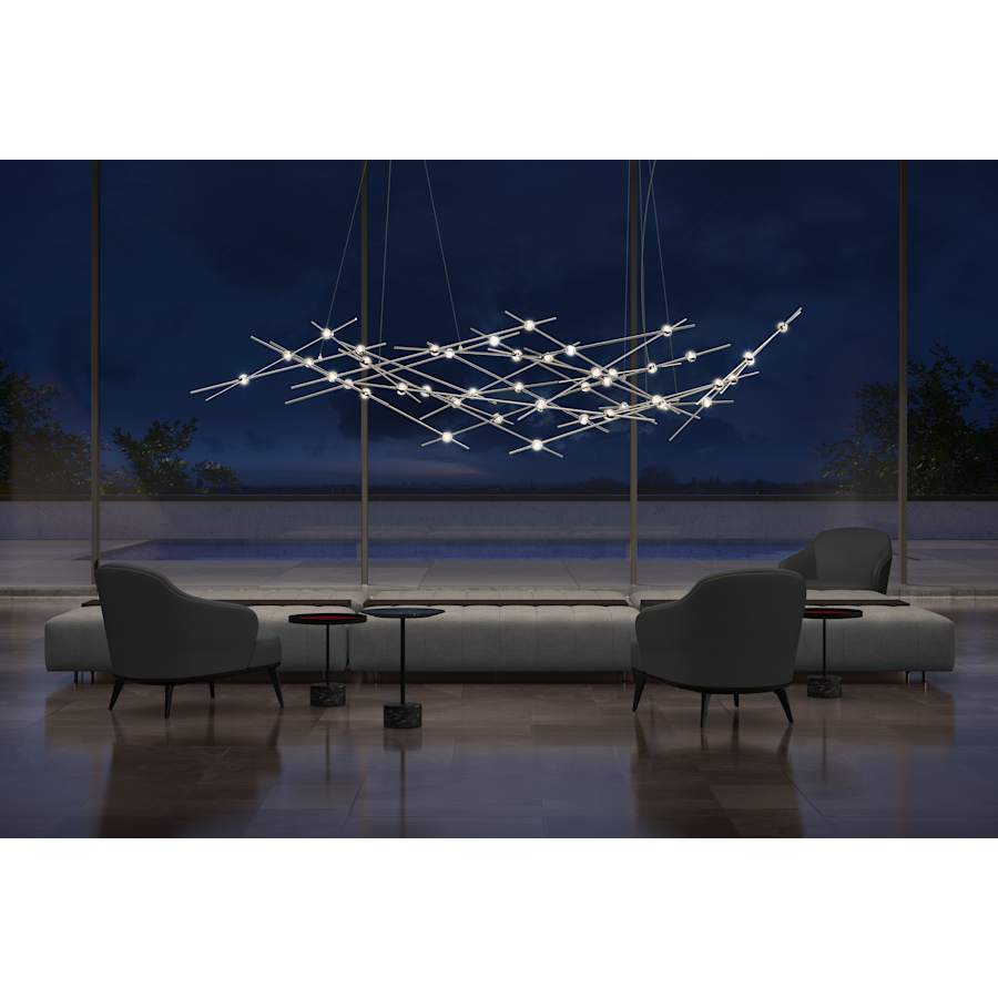 Sonneman Constellation Ursa Major 93" Wide Integrated LED Chandelier with Acrylic Shades