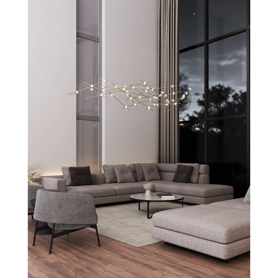 Sonneman Constellation Ursa Major 44 Light 93" Wide LED Abstract Chandelier